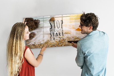 Quadro magnético de parede Texto motivacional