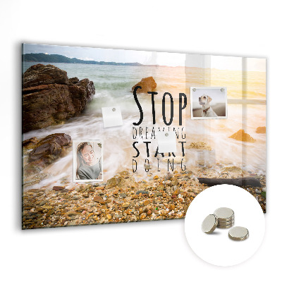 Quadro magnético de parede Texto motivacional