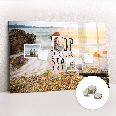 Quadro magnético de parede Texto motivacional