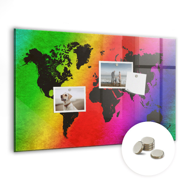 Quadro magnético decorativo Mapa mundial