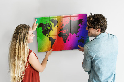Quadro magnético decorativo Mapa mundial