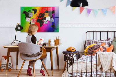 Quadro magnético decorativo Mapa mundial