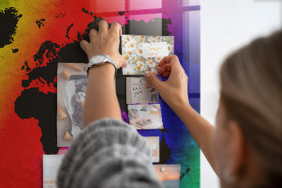 Quadro magnético decorativo Mapa mundial