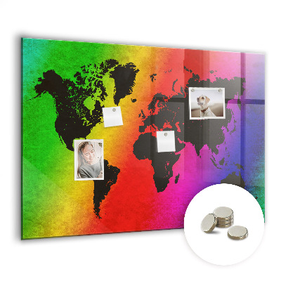 Quadro magnético decorativo Mapa mundial