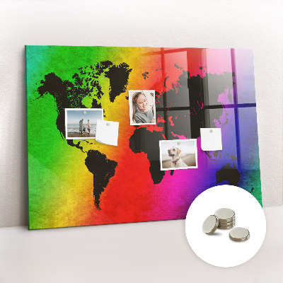 Quadro magnético decorativo Mapa mundial