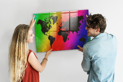 Quadro magnético decorativo Mapa mundial