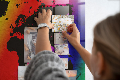 Quadro magnético decorativo Mapa mundial