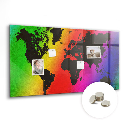 Quadro magnético decorativo Mapa mundial