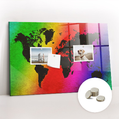Quadro magnético decorativo Mapa mundial