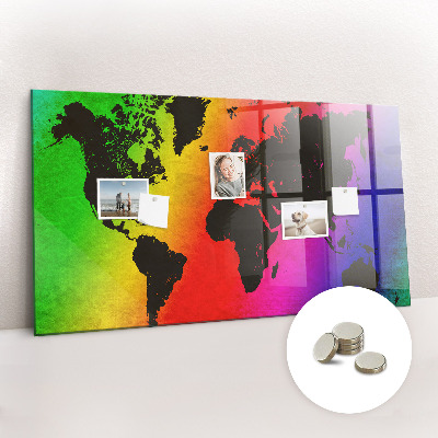 Quadro magnético decorativo Mapa mundial