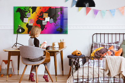 Quadro magnético decorativo Mapa mundial