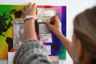 Quadro magnético decorativo Mapa mundial