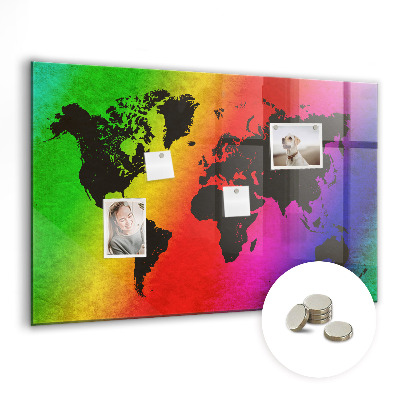 Quadro magnético decorativo Mapa mundial
