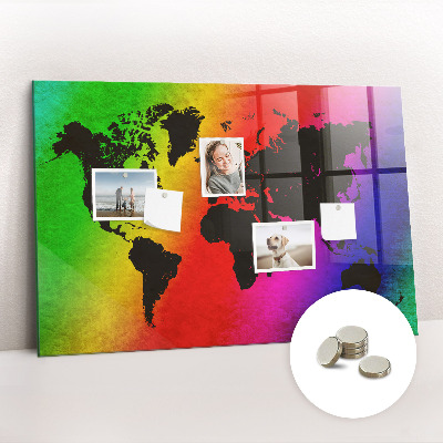 Quadro magnético decorativo Mapa mundial