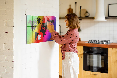 Quadro magnético decorativo Mapa mundial