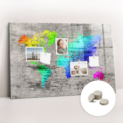 Painel magnético Mapa mundial