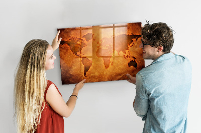 Quadro magnético de parede Grande mapa do mundo