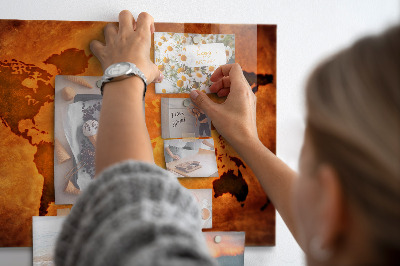 Quadro magnético de parede Grande mapa do mundo