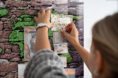 Quadro magnético decorativo Mapa-múndi de tijolos