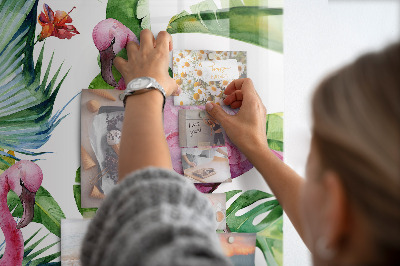 Quadro magnético decorativo Natureza do pássaro flamingo