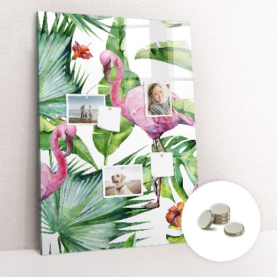 Quadro magnético decorativo Natureza do pássaro flamingo
