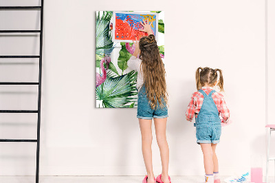 Quadro magnético decorativo Natureza do pássaro flamingo