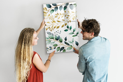 Quadro magnético Padrão de flores