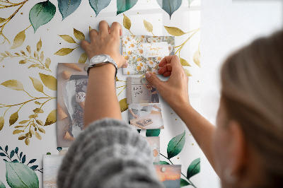 Quadro magnético Padrão de flores