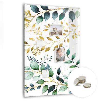 Quadro magnético Padrão de flores