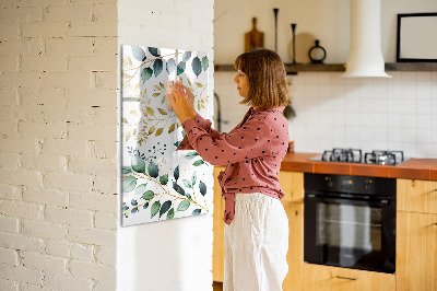 Quadro magnético Padrão de flores