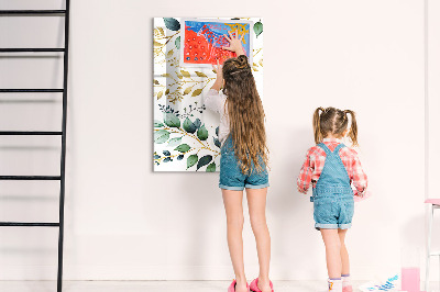 Quadro magnético Padrão de flores