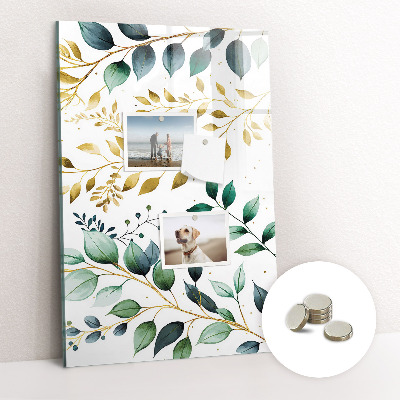 Quadro magnético Padrão de flores