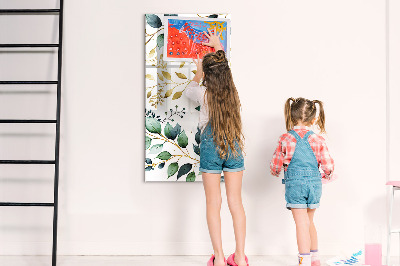 Quadro magnético Padrão de flores