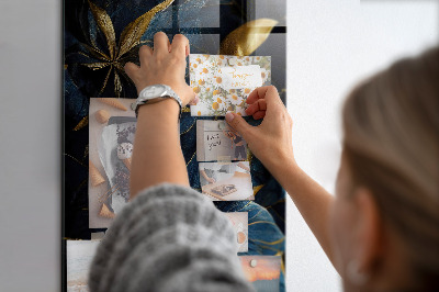 Quadro magnético decorativo Floral escuro