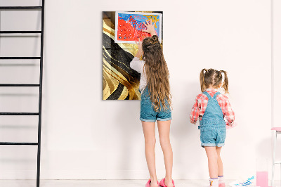 Lousa de vidro magnética Linhas abstratas