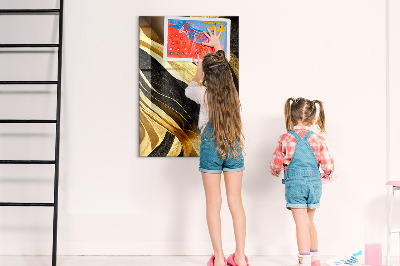 Lousa de vidro magnética Linhas abstratas