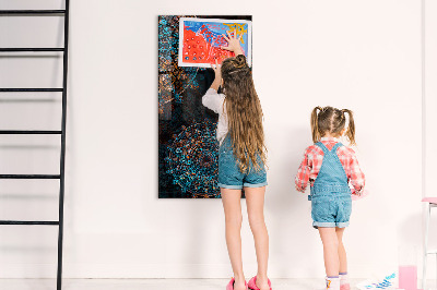 Lousa de vidro magnética Mandala decorativa