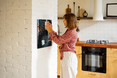 Lousa de vidro magnética Mandala decorativa