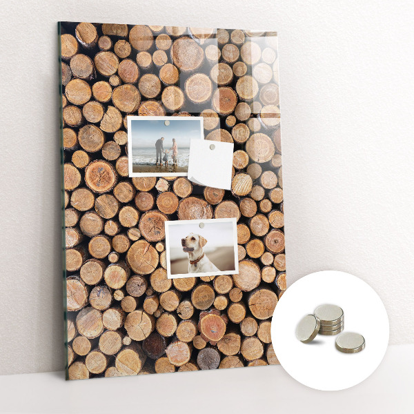 Lousa de vidro magnética Tocos de árvores
