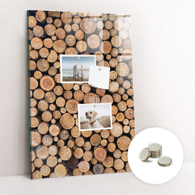 Lousa de vidro magnética Tocos de árvores