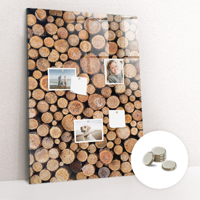 Lousa de vidro magnética Tocos de árvores