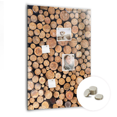 Lousa de vidro magnética Tocos de árvores