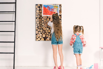 Lousa de vidro magnética Tocos de árvores