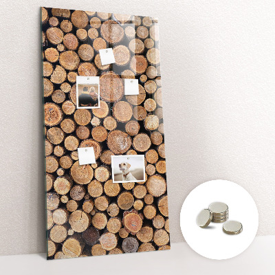 Lousa de vidro magnética Tocos de árvores