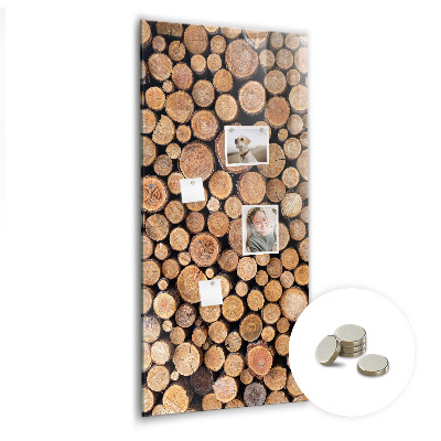 Lousa de vidro magnética Tocos de árvores