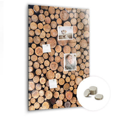 Lousa de vidro magnética Tocos de árvores