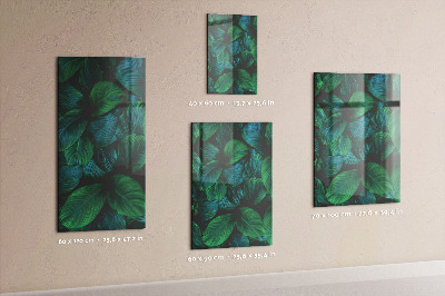 Lousa de vidro magnética Grandes folhas tropicais