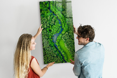 Quadro magnético decorativo Rio na floresta