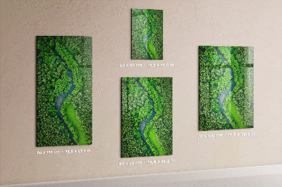 Quadro magnético decorativo Rio na floresta