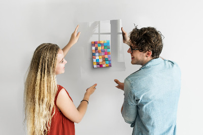 Quadro magnético Cubos de madeira coloridos